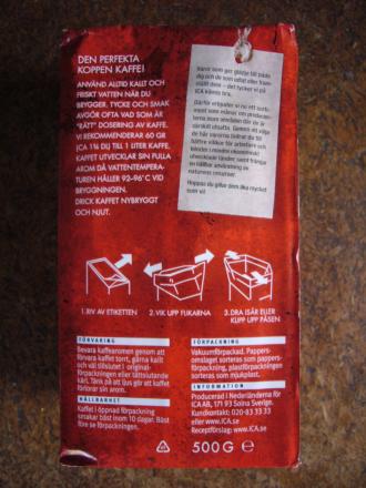 ICA - Bryggkaffe Mellanrost 500g - SE text